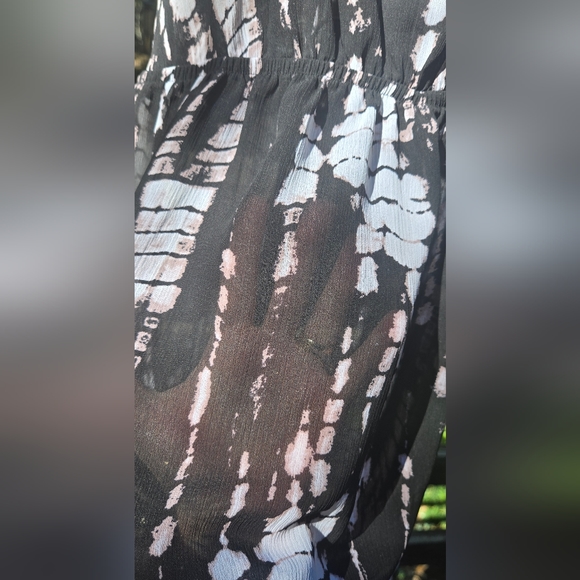 Xhiliration tye dye Black White Women's Dress/swim cover-up szXL NWT - Picture 5 of 7